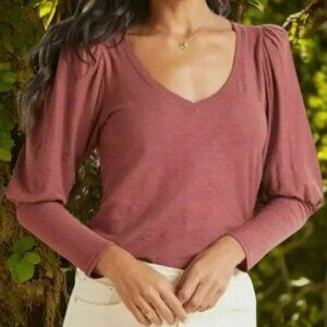 Nation LTD | Emilia Mauve V-Neck Tee